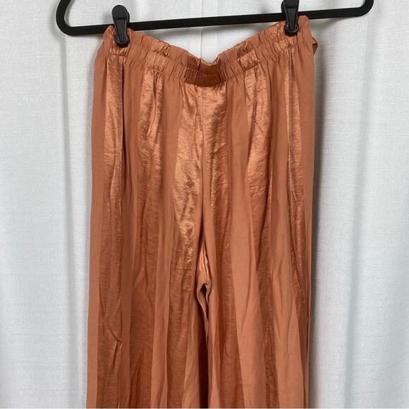 Victoria’s Secret Orange Rust Wide Leg Satin Lounge Pants Sz.S NWT - Picture 11 of 15